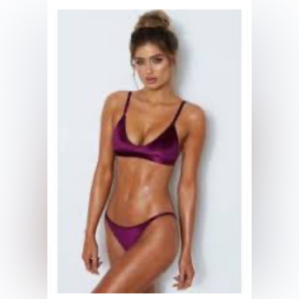 White fox boutique velvet bikini